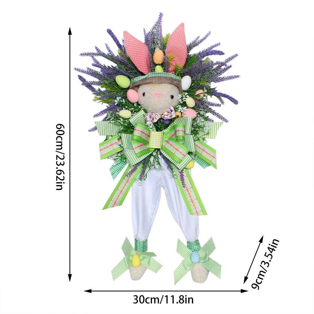 Bow Ribbon Easter Eggs Wreath Easter Eggs Garland Door Ornaments Wall Decor Happy 2025 Easter Day Decor For Home Kids Favor