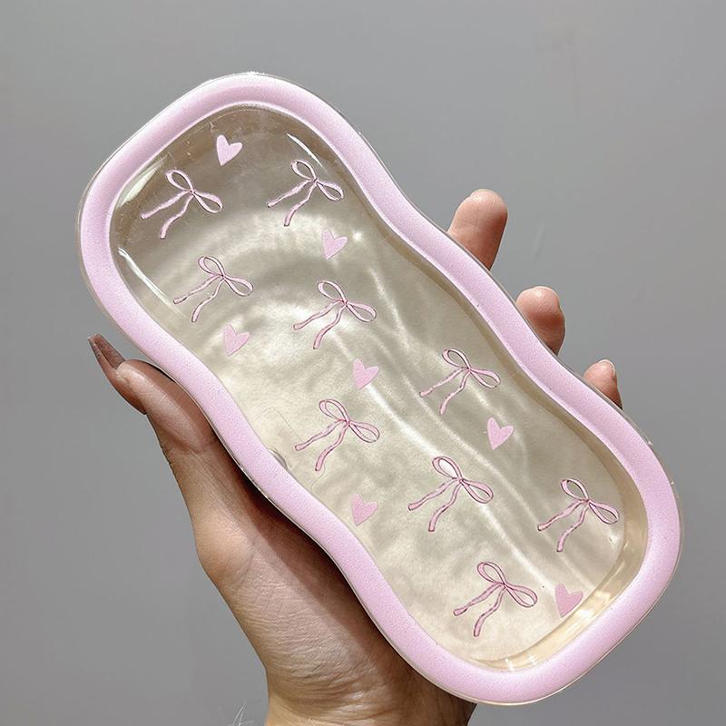 Transparent Bow Glasses Case Cute Travel Portable Storage Box For Women Sunglasses Eyeglasses Glasses Box