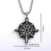 Vintage Nordic Men's Stainless Steel Men's Pendant Viking Compass Rune Necklace Pendant