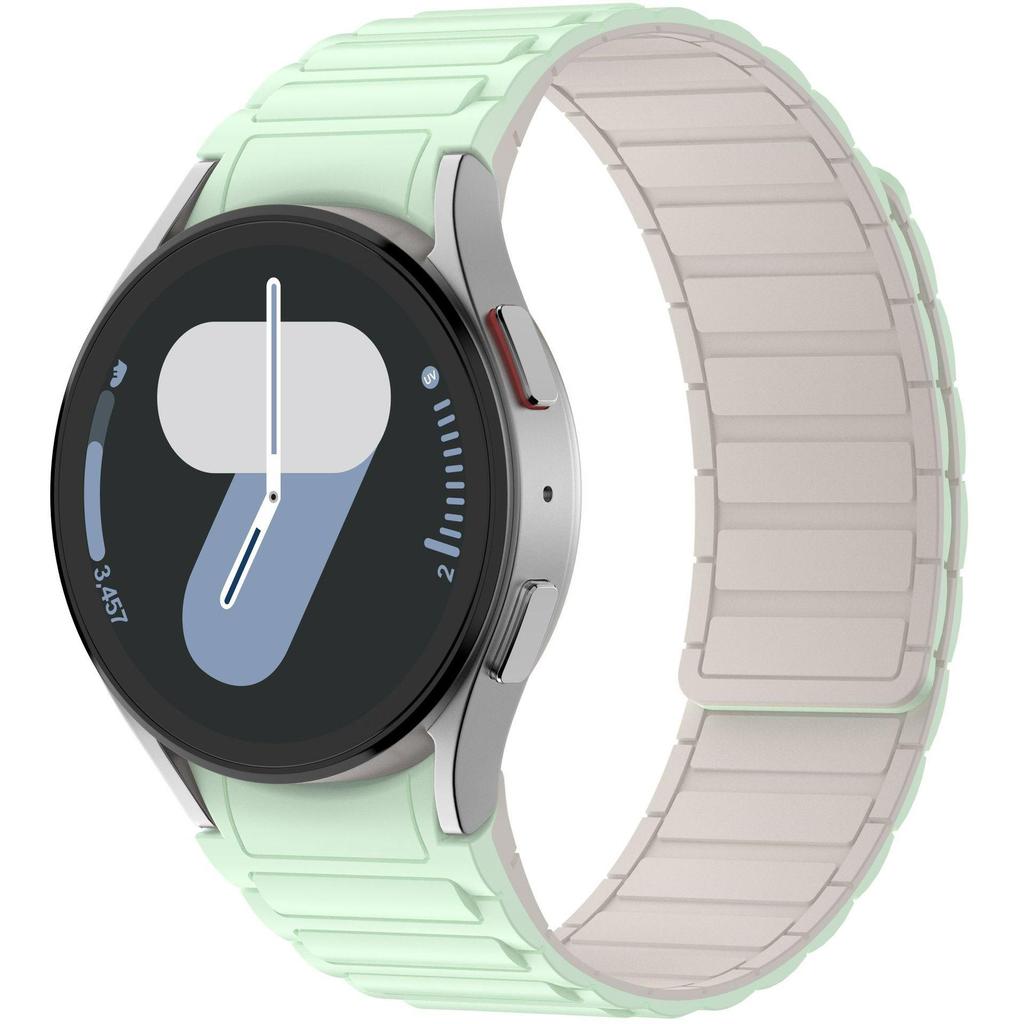 Original Silicone Strap for Samsung Galaxy Watch 7 6 5 4 44mm 40mm/6 Classic 47 43mm Magnetic Bracelet for Watch 5 Pro 45mm Band