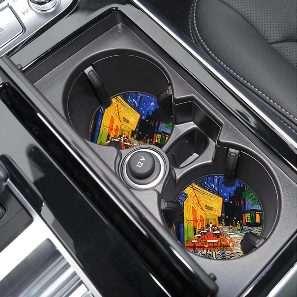 2PCS Car Cup Mat Holder Anti Slip Mat Bottle Holder Cup Mat Car Interior Anti Slip Cup Holder