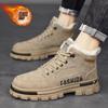 Winter Velvet Martin Boots Men's Shoes New High-top Tooling Shoes Men's Non-slip and Wear-resistant Thickened Warm Cotton Shoes Short Boots