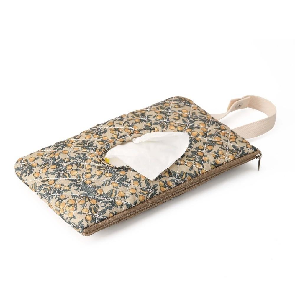 Floral Design Baby Wipes Dispenser Portable Cute Wet Tissue Storage Bag Empty Reusable Car Tissue Dispenser
