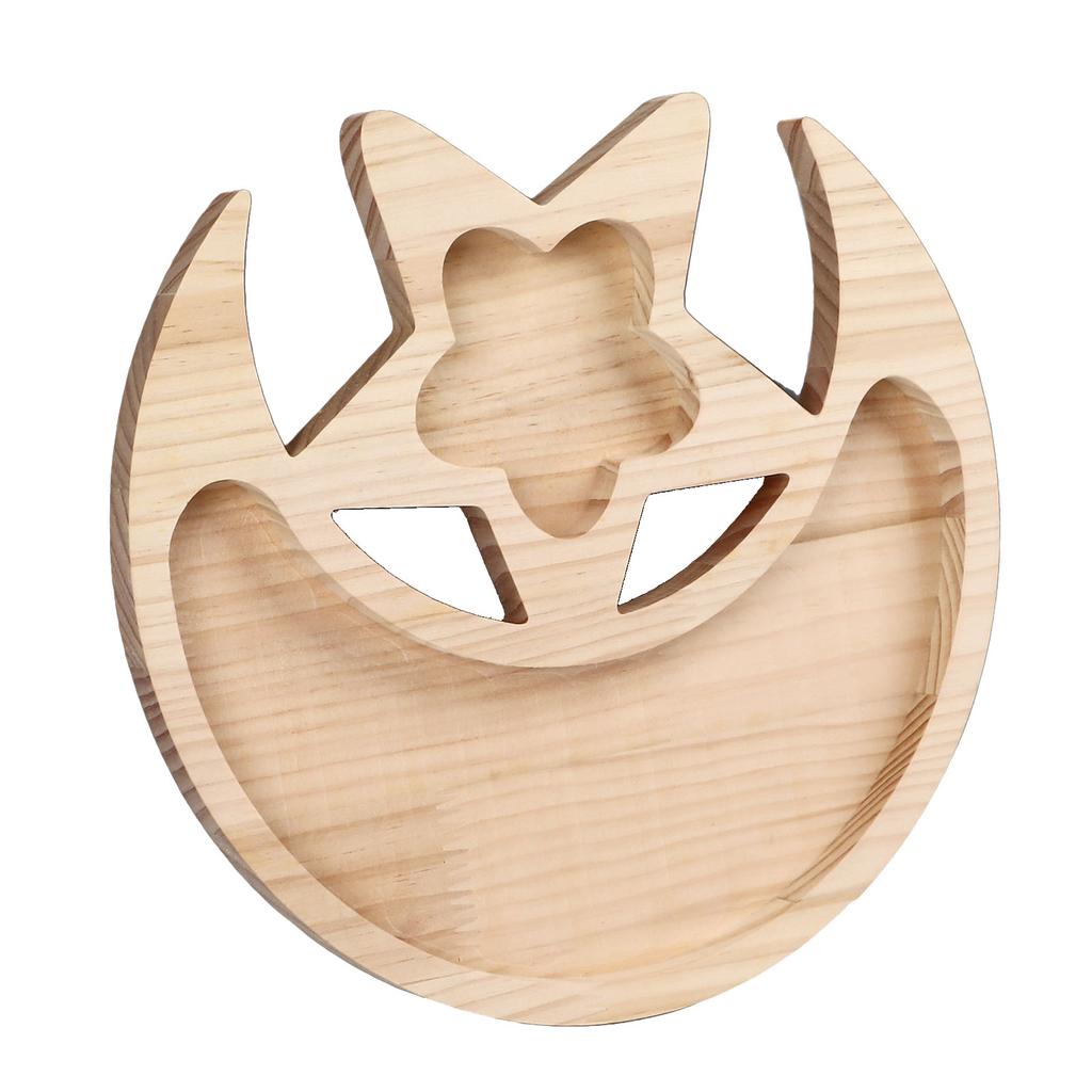 Wooden Crystal Tray Decorative Multifunctional Crystal Holder Display Dish for Stones Essential Oil Jewelry