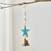 Mediterranean Wooden Seahorset Wind Chime Pendant Decoration Theme Ocean Hanging Ornament Beach Home Courtyard Decoration
