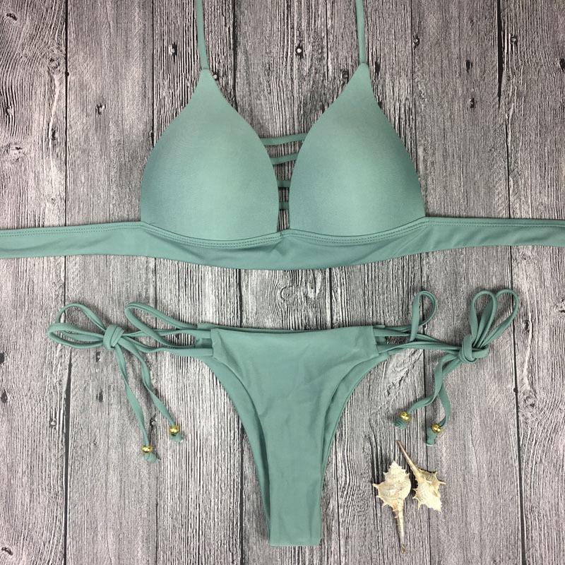 Set di bikini alla moda di alta qualità per donna con elegante reggiseno push-up