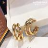 Smooth Metal Chunky Hoop Earrings for Women Fashion Round Circle Hoops Statement Earrings New Trendy Jewelry Gifts