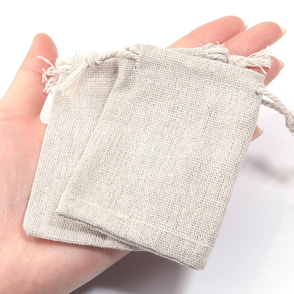 5/10pcs Linen Drawstring Bags Jute Pocket Gift Bags For Home Wedding Party Gift Packaging Pouches DIY Candy Biscuit Storage Bags