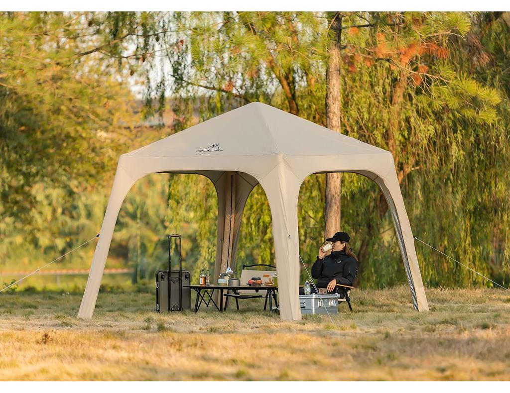 Inflatable Dome Canopy: Oxford Cloth, Silver-Coated, Sun-Protected, No-Assembly Camping Tent