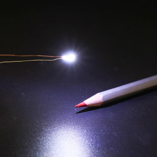 Eve model CD0603W, 30-pack of SMD 0603 chip LEDs with wiring, white, and resistors included, for model trains, railways, buildings, and dioramas.