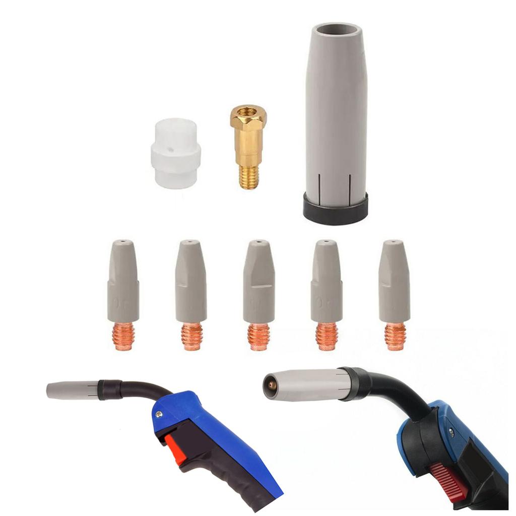 8pcs Conductive Nozzle Rods Conductive Nozzle Extension for 36KD Welding Guns Precision Designs for Enhances Efficiency