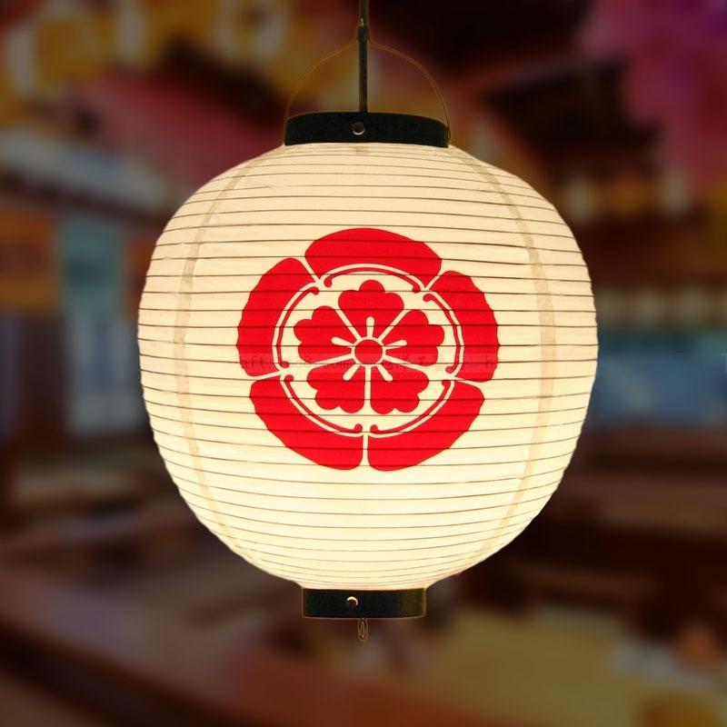 Red/Beige 30cm PVC Waterproof Japanese Lantern Korean Ramen Sashimi Izakaya Cuisine Shop Restaurant Decor Traditional Lantern