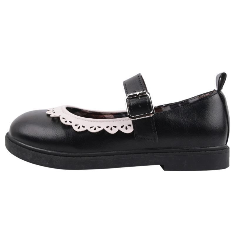 Woman Ballet Flats Gothic Shoes for Women Kawaii Mary Jane Evening Cute Low Heel Elegant Japanese Style Lolita Round Toe Loafers