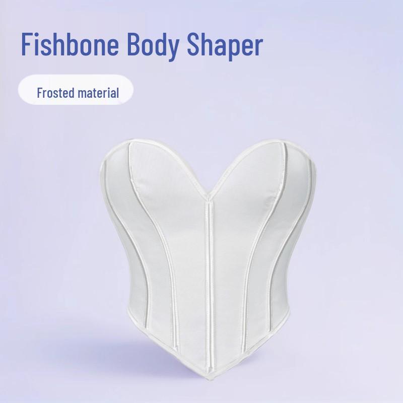 Matte Bandeau Body Shaping Corset Lingerie with Fishbone Structure for Women