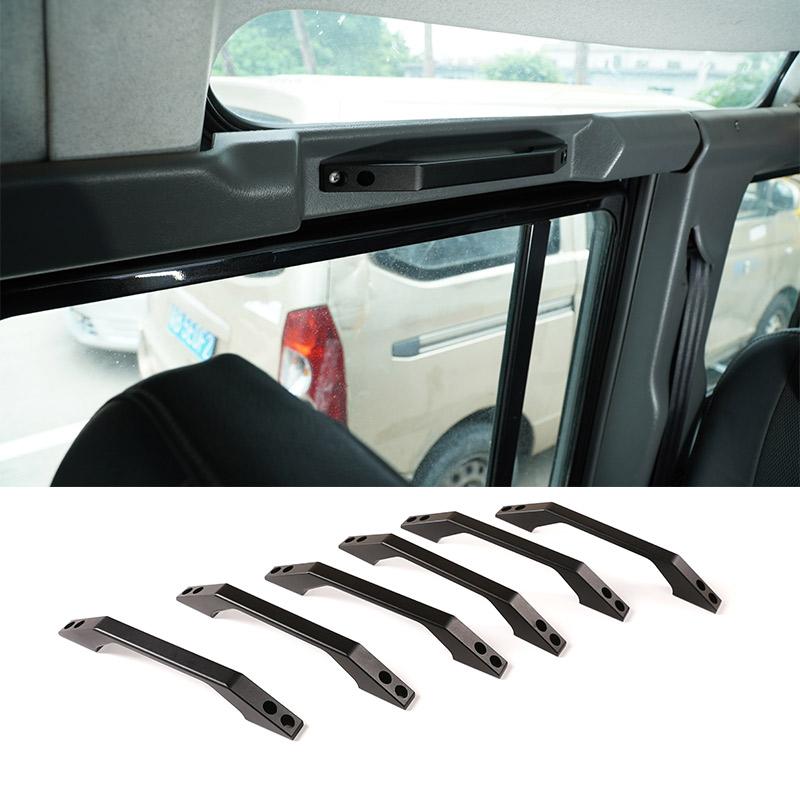 

For Land Rover Defender 90 110 2004-2018 Aluminum Alloy Red/Silver/Black Car Roof Handle Trim Car Interior Accessories чорний