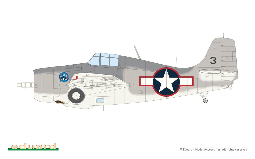 Eduard 1/48 Weekend Edition F4F-4 Wildcat Late Model Plastic Model Kit EDU84204 (Airplane)