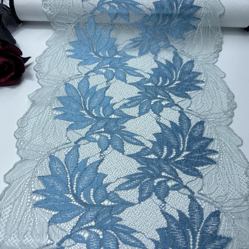 ( 3 Colors ) Elastic Lace, 23cm wide Mutilcolor Stretch Elastane Lace Trim for Lingerie, Bra, Underwear, Dress, Garment, Sewing & Crafting