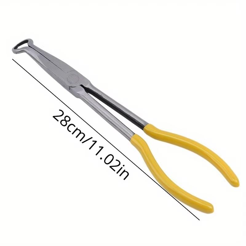 

11-дюймовый автомобильный зажим для снятия проводов свечей зажигания Длинногубцы Зажим для кабеля Инструмент для снятия Угловой съемник Инструмент для ремонта автомобиля