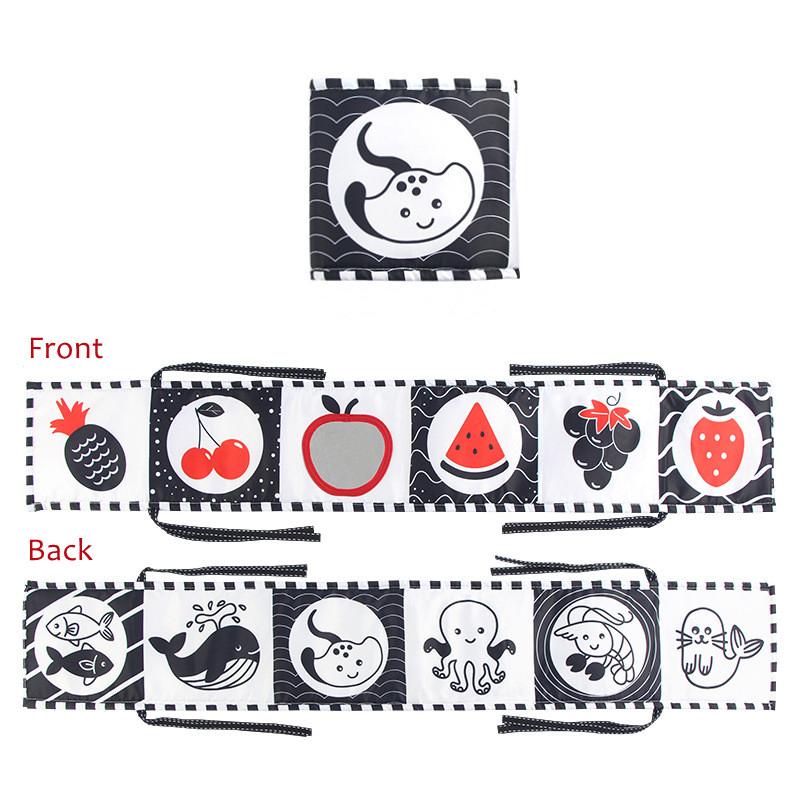 Jouets Jouets Coussin pour le Ventre Noir et Blanc Haut Contraste Bébé Montessori Miroir d'Apprentissage pour Nourrisson Nouveau-né 0 6 12 Mois