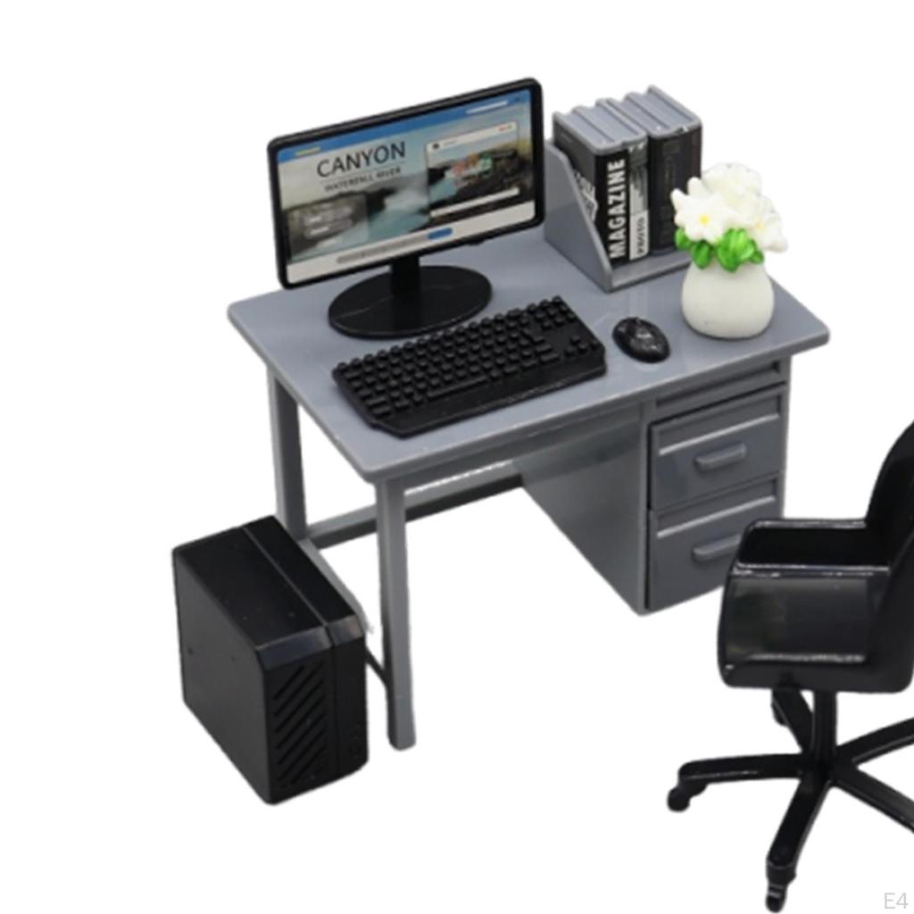 Mini Office Desk And Chair Set, Role-playing Toy, Learning Model, Creative Children's