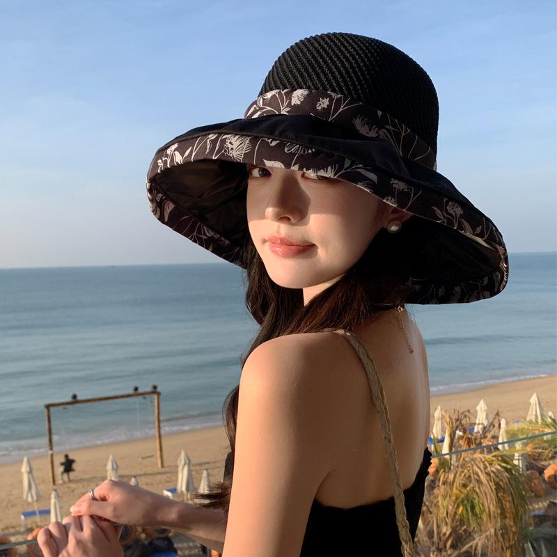 

Солнцезащитный козырек детский летний уличный защита от УФ лучей складная солнцезащитная шляпа вязаная ажурная average size