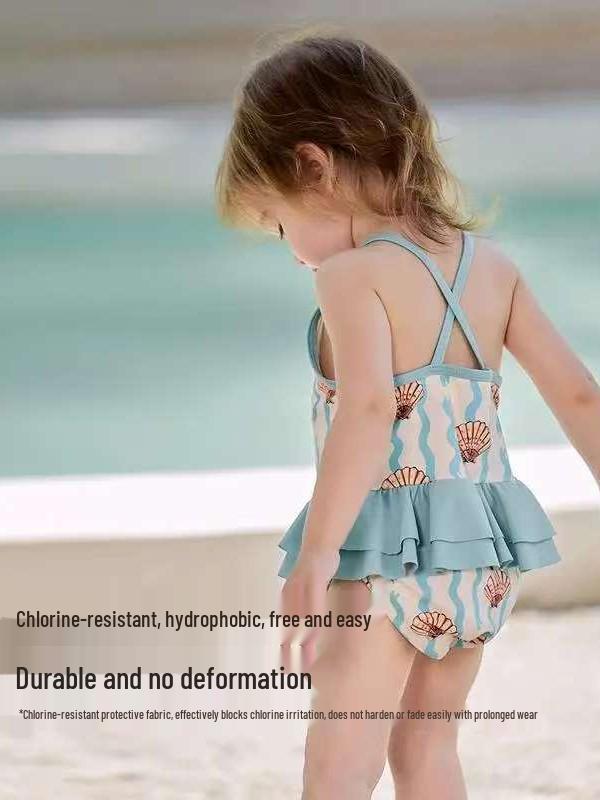 Girls' High-End One-Piece Swimsuit - Summer Beach Wear for Kids