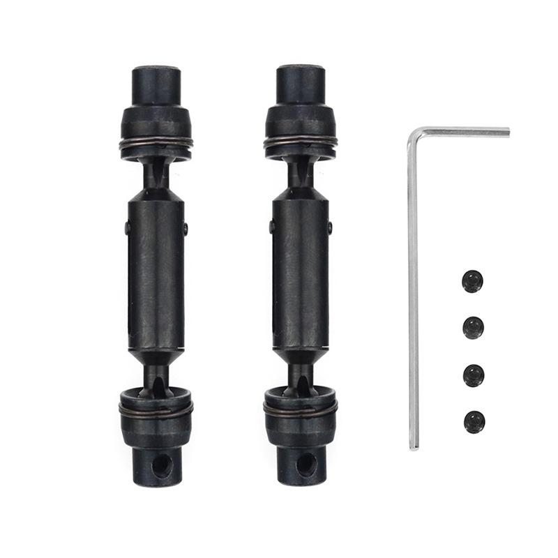 2pcs Black Silver Drive Shaft for WPL D12 C14 C24 B14 B24 B16 B36 C64-1 MN D90 D98 MN99S