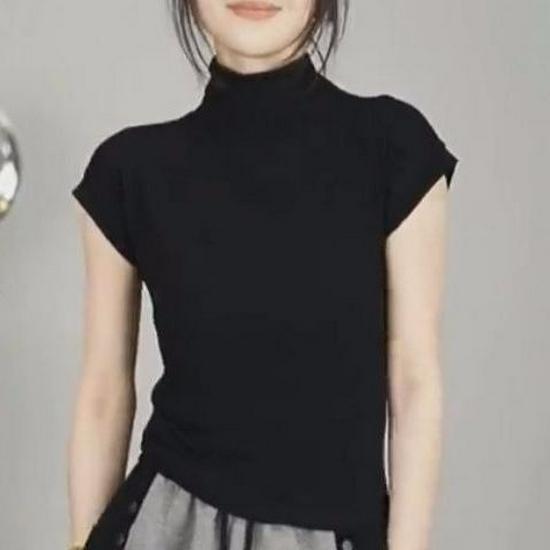 

Chic Summer Black Hepburn Slim Top & Versatile Harem Pants Two-Piece Set XL [Recommended for 55-62.5 kg]