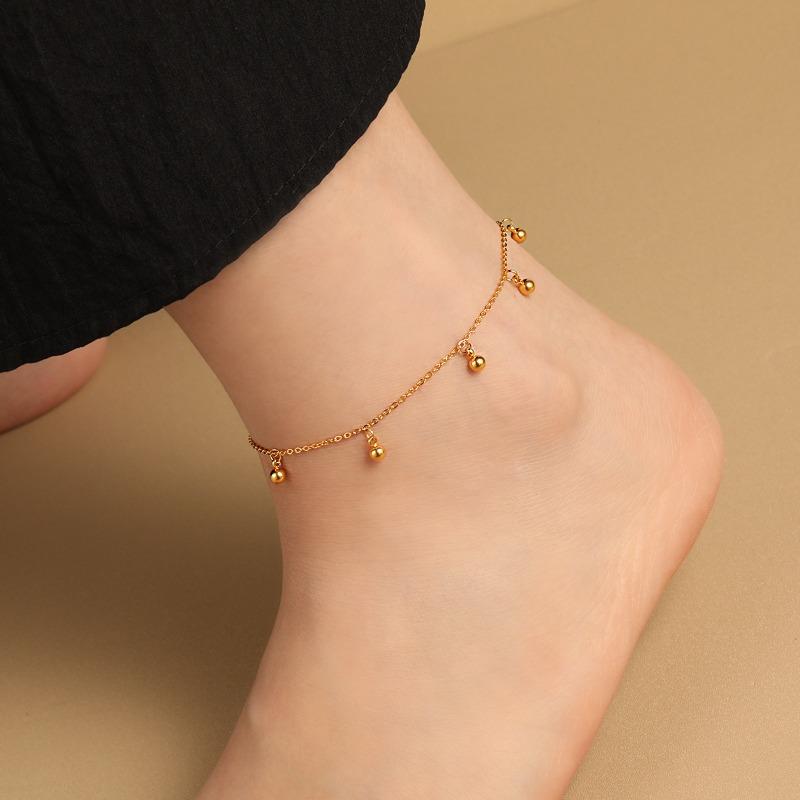 Gold Plated Stainless Steel Multi Ball Charm Bracelet