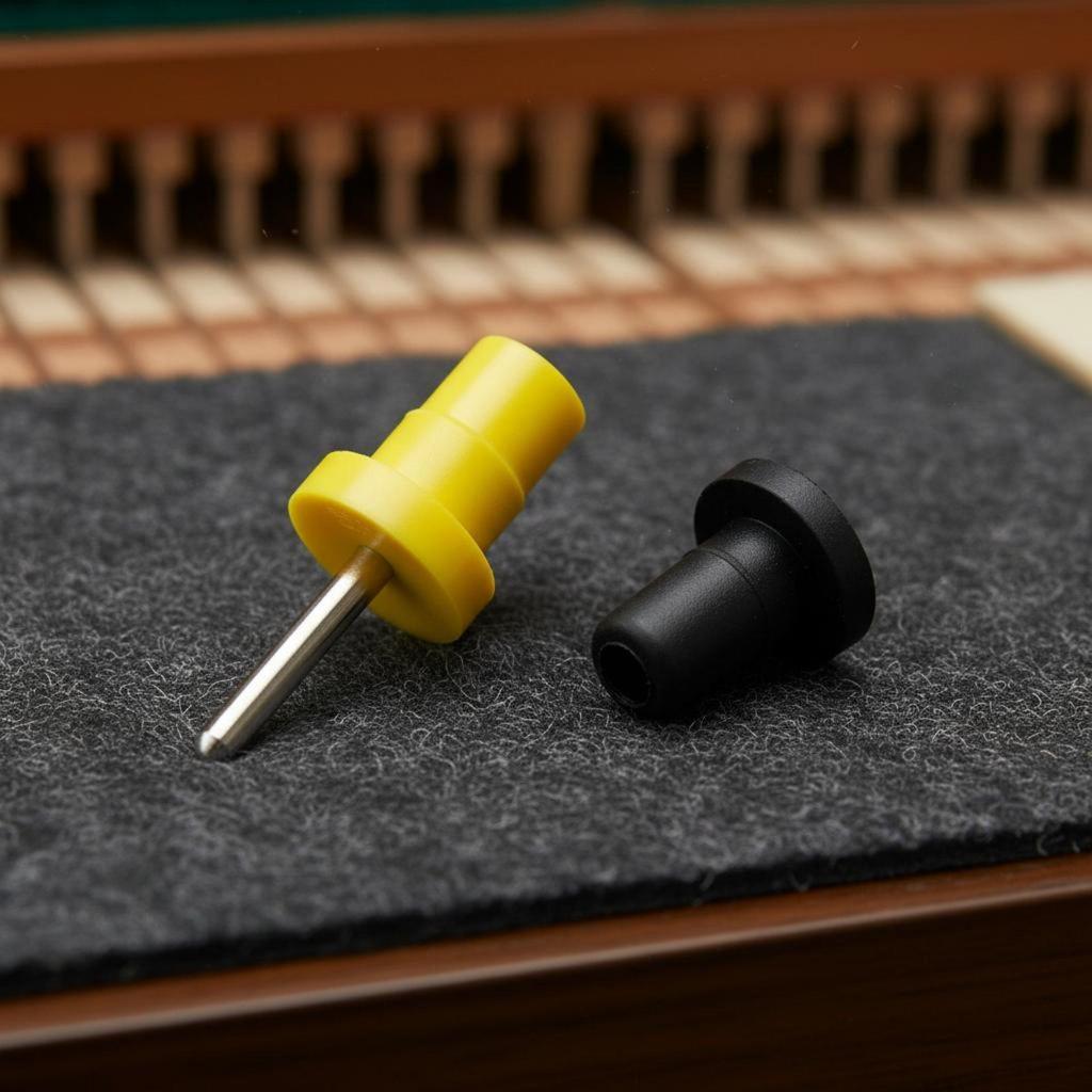 Piano Pedal Bushing Support Rod Head Replacement Quiet Anti Friction White Tip