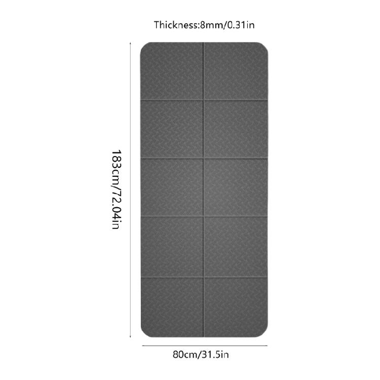 Foldable Travel Yoga Mat Lightweight Gym Mat Fitness Training Pilates Exercise Mat In/Outdoor Workout Yoga Mat for Women