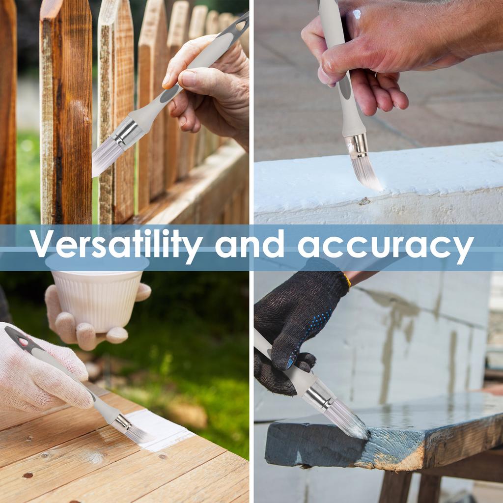 5Pcs Painting Wall Brushing Interior Concealed Edge Trimming Color Separation Paint Brush Edger Tool Handheld Round Paint Brush