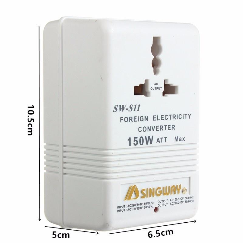 Universal 150W 240V To 110V Travel Voltage Converter Power Adapter Transformer