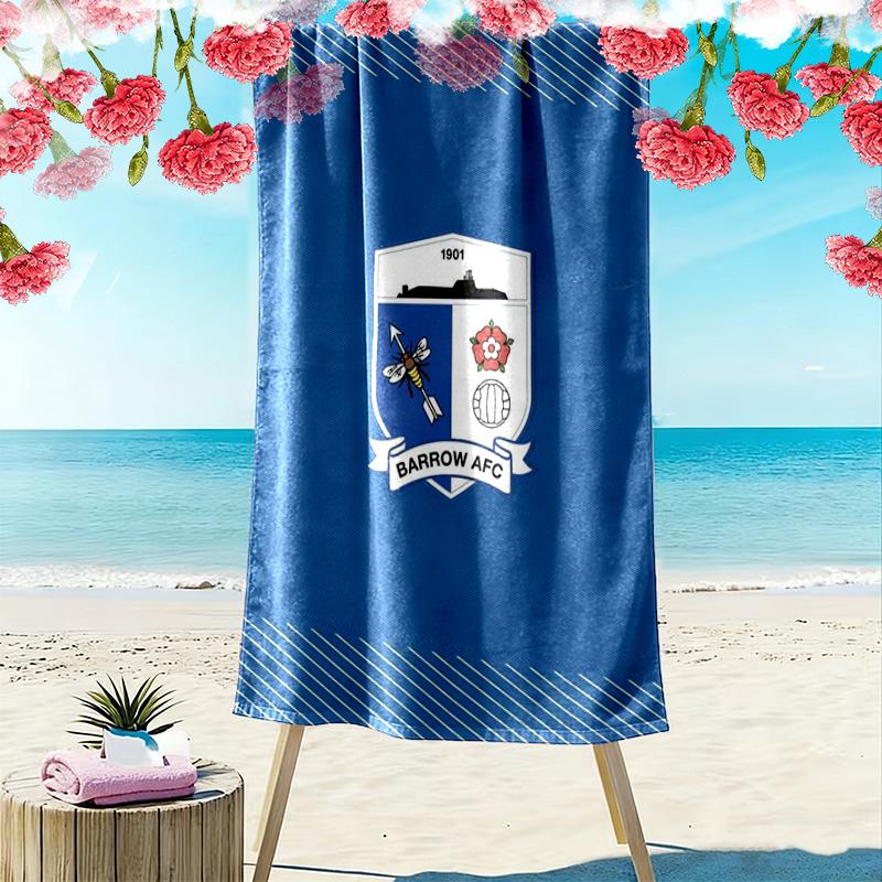 BARROWA FC Print Beach Towel, Large Soft Quick Dry Towel for Beach Camping Swimming