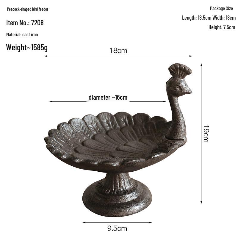 

Retro American Cast Iron Bird Feeder Ornament for Home, Garden, or Balcony Decor