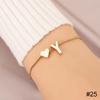 Simple Fashion Love Letter Bracelet Retro Adjustable Alloy Letter Bracelet Women Hand Jewelry Accessory