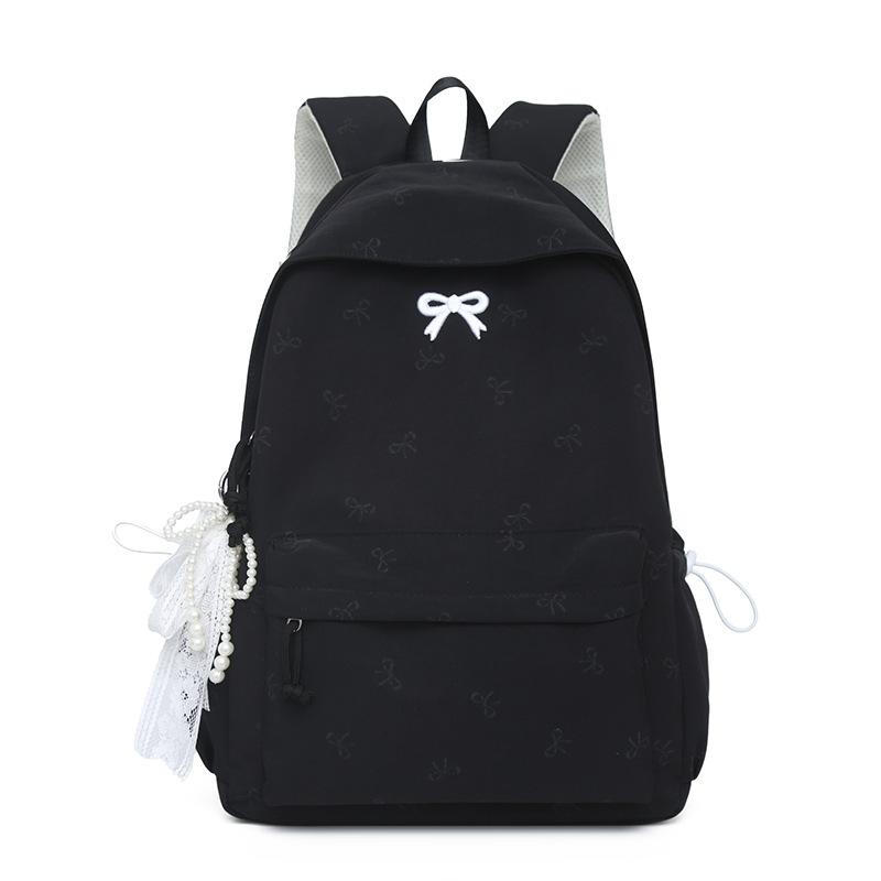 Schoolbag Mori solid color printed student schoolbag small fresh candy color backpack simple large capacity youth campus backpack