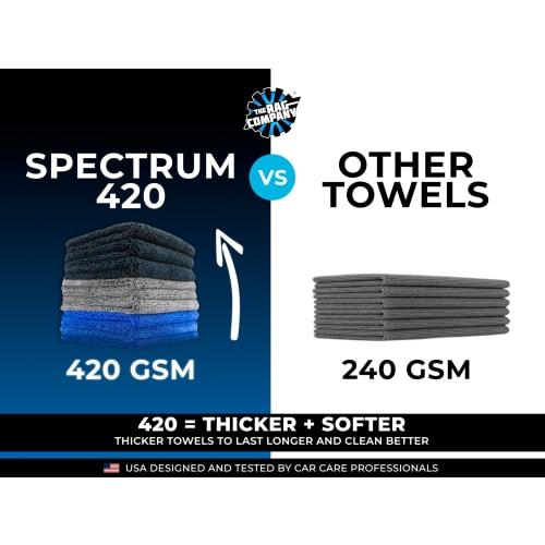 The Rag Company Spectrum 420, 9-Count, Multi-Purpose Towels for Car Washing, Compound Removal, Wax, and Sealant
