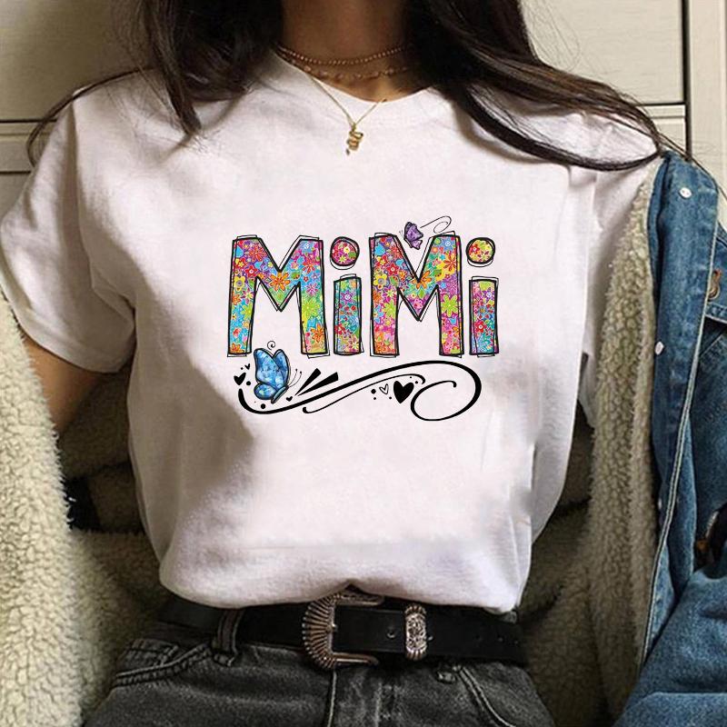 New Fashion Women's Mimi T-shirt Funny Butterfly Pattern Harajuku Shirt Summer Cool Women's T-shirt Shirt
