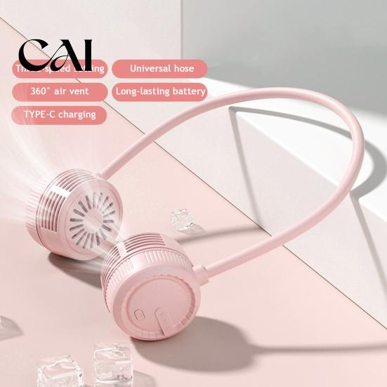 Personal Fan for Business Trips Portable Neck Fan, Hands Free Bladeless Cooling with 3 Speed, USB Summer Gadgets Kitchen Rechargeable Quiet