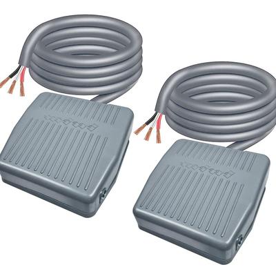 Kiligen 2-Piece Momentary Foot Switch, AC 12V/24V/110V/250V, 5A SPDT NO NC Anti-Slip Plastic Foot Pedal Switch (Cable Length: 1m)