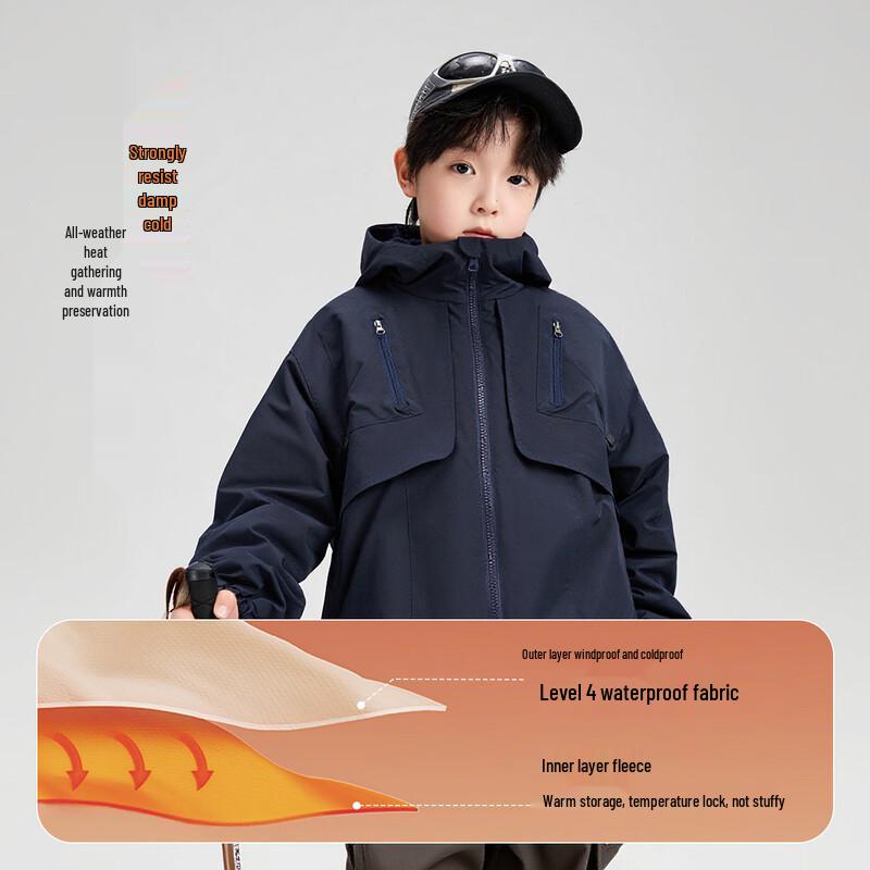 ZuoXi Boy s 2025 Fleece Lined Winter Jacket 120