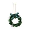 Mini Christmas Wreath Hanging Bell: Festive Car, Tree, and Window Decoration Pendant