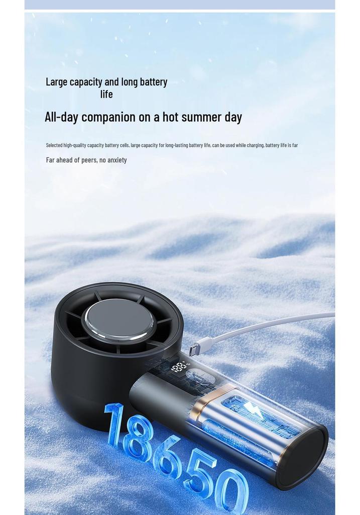 2026 Turbo Mini Handheld Fan: USB Rechargeable, Long-Lasting, Powerful, Portable.