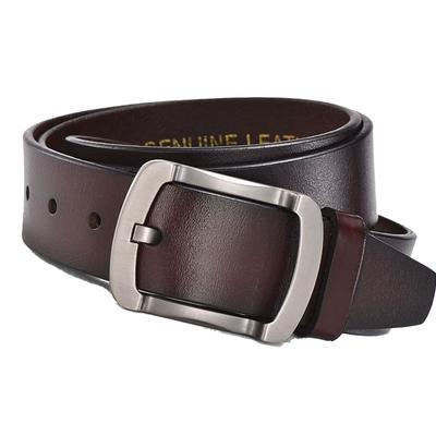 [One Limitation] Belt, Leather, Buckle, Metal, Elegant Design, Business Casual, Men's BP781 (Brown)