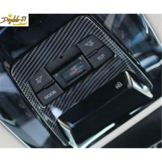 Carbon Fiber Roof Front Reading Lamp Light Cover Trim For Toyota Venza -