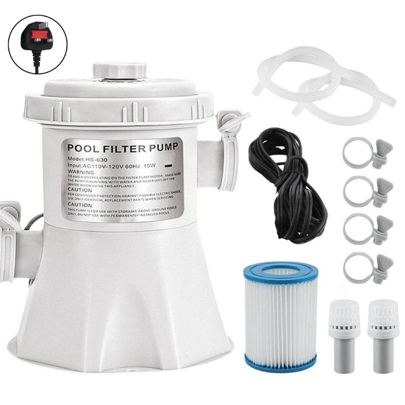 Unité de Filtration et de Circulation d'Eau de Piscine pour Usage Hors-Sol, Connexion Électrique sur Fil et Boîtier en ABS pour le Service de Filtration Quotidien et l'Entretien de Piscine Domestique