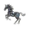 Casual Rhinestone Horse Brooches Luxury Metal Badge Pin Zodiac Animal Lapel Pins  New Year Gifts