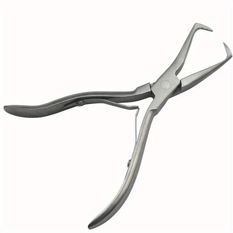1 PC 5.5 Inch Silver Stainless Steel Clamp Hair Extension Plier with Two Hook Keratin Hair Extensions Removal Tools