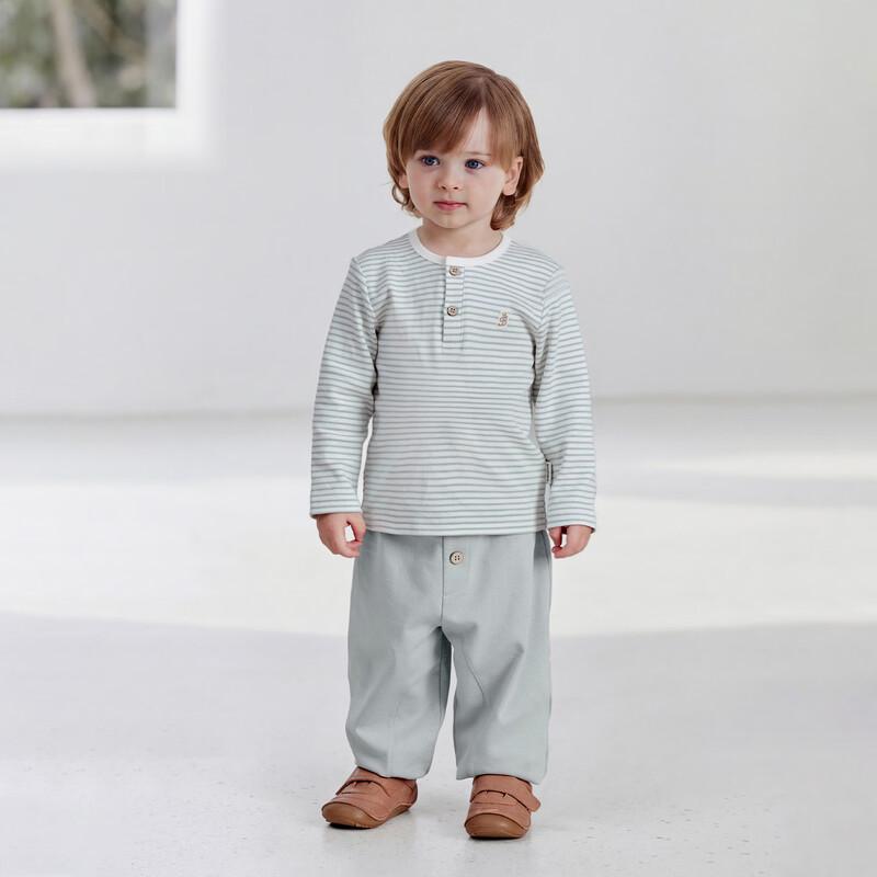 Babylove Infant/Toddler Striped Long-Sleeve Cotton T-Shirt